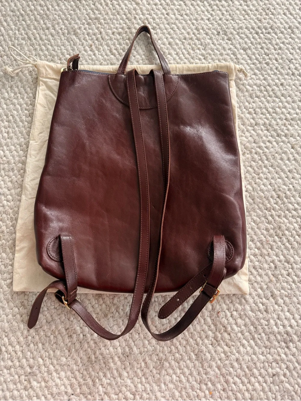 Clare V. Agnes Backpack in Plum
